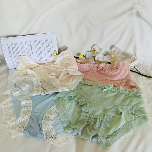 4 Pcs Sexy Lingeries Stitching Lace Panties French Style Underpants Briefs M-L - Picture 7 of 9